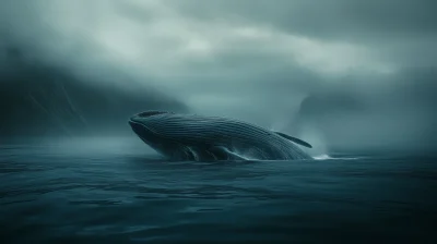 Epic Submerging Blue Whale