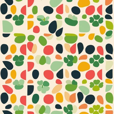 Mid Century Modern Rainbow Pattern