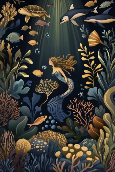 Underwater Mermaid Scene