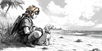 Labrador Puppy in Zelda Style