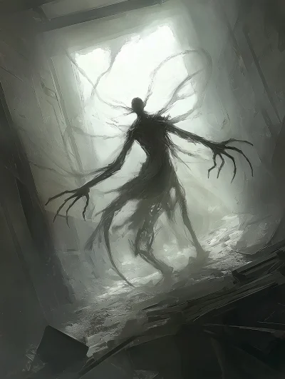 Creepy Demon in Shadows