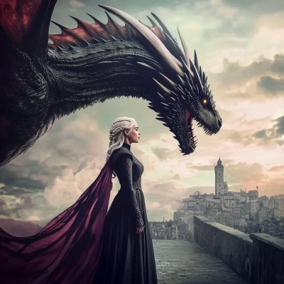 Daenerys Targaryen with Rhaegal