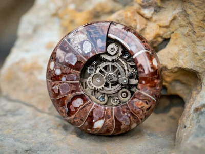 Steampunk Ammonite Fossil