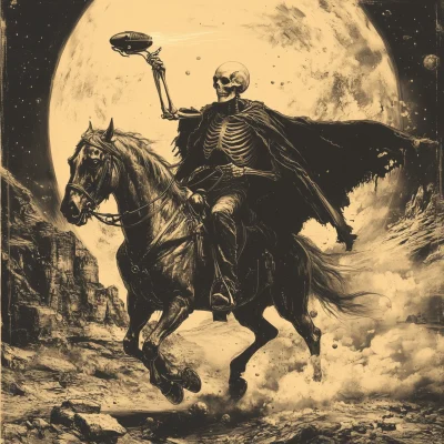 Skeleton Rider in Space