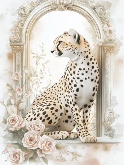 Majestic Cheetah by Vintage Mirror