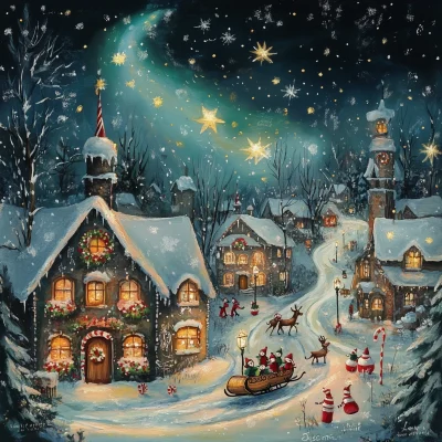 Whimsical Christmas Village