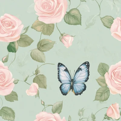 Roses and Butterflies Pattern