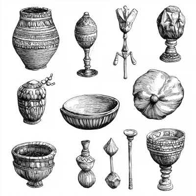 African Royal Objects Sketch