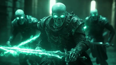 Skeletal Warriors in Battle