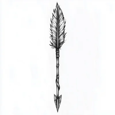 Bold Native American Arrow Tattoo Design