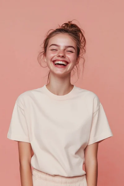 Laughing Scandinavian Girl Mockup