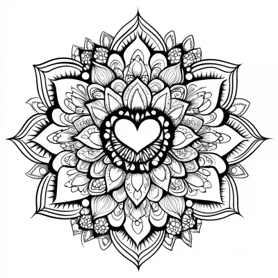 Heart Themed Mandala Logo