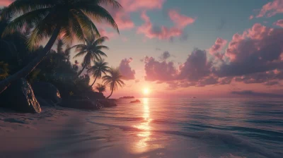 Serene Beach Sunset