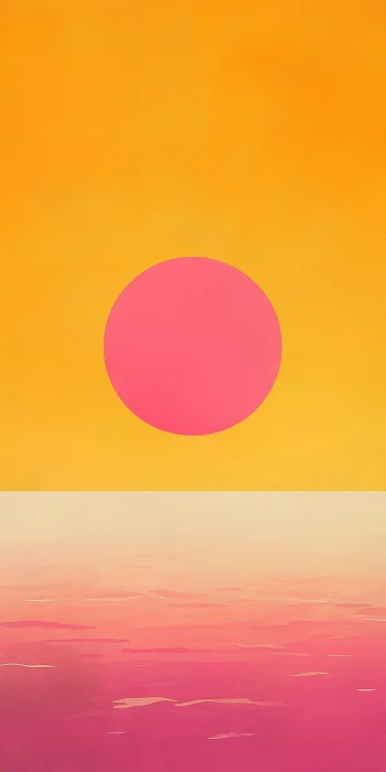 Abstract Sunset Circles