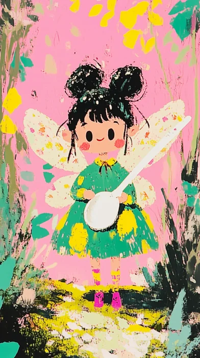 Whimsical Fairy with Spoon