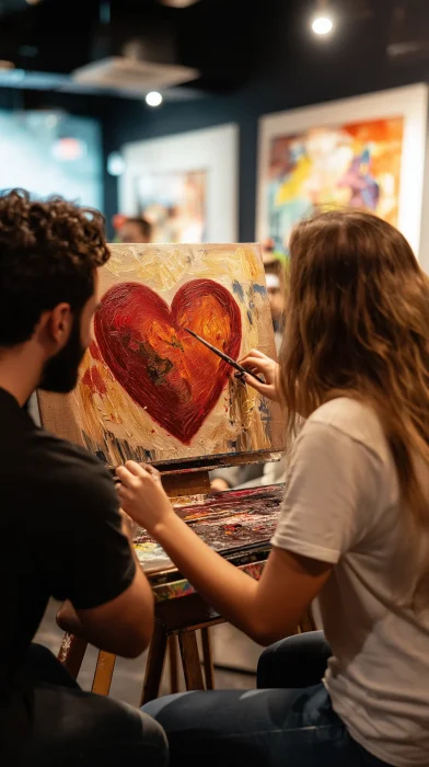 Couple Painting Together