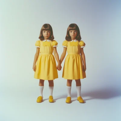 Twins in Yellow Dresses