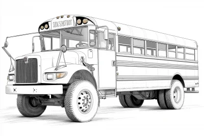 School Bus Coloring Page