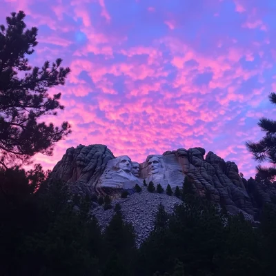 Mount Rushmore at Sunset