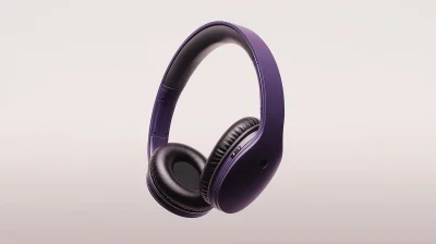 Floating Purple Headphone