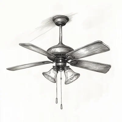 1900s Ceiling Fan Illustration