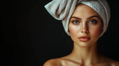 Beautiful Woman with Towel