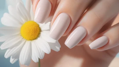 Pastel Daisy Nail Art