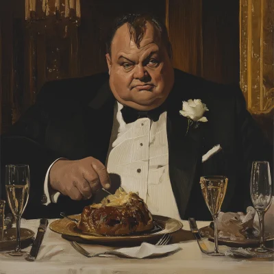 Powerful Gentleman at Dinner