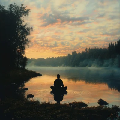 Peaceful Meditation Scene