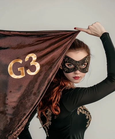 Girl in Mask with Cape