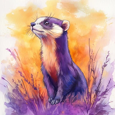 Sable Ferret Watercolour