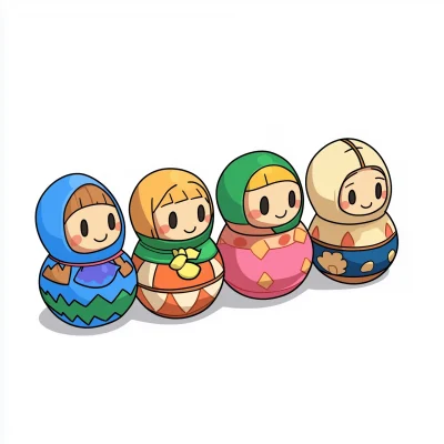 Matryoshka Dolls Isometric