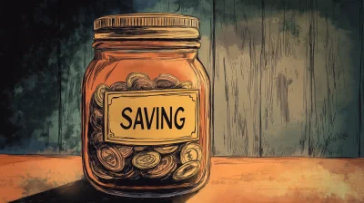 Saving Jar Illustration