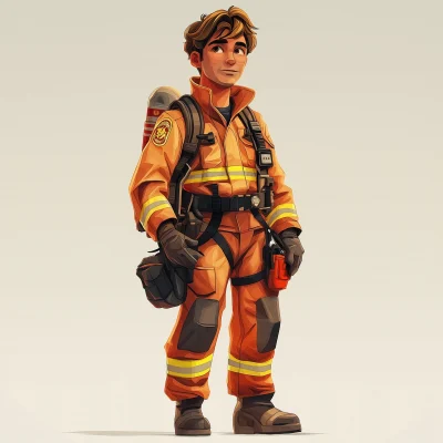 Confident Firefighter Avatar