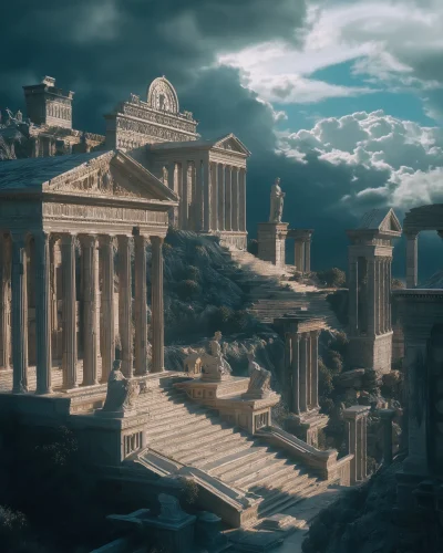 Ancient Roman City in the Sky