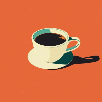 Retro Minimalist Coffee Cup