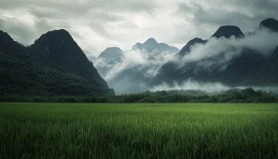 Mysterious Green Landscape