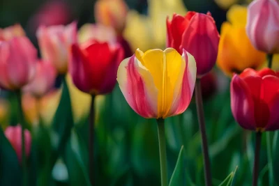 Colorful Tulip Bloom