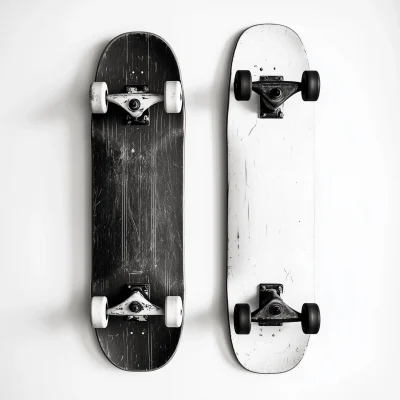 Skateboards in Black and White