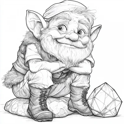 Friendly Gnome with Diamond