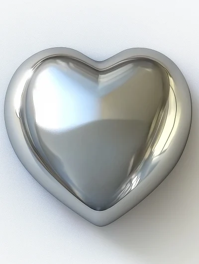 Chrome Rounded Heart