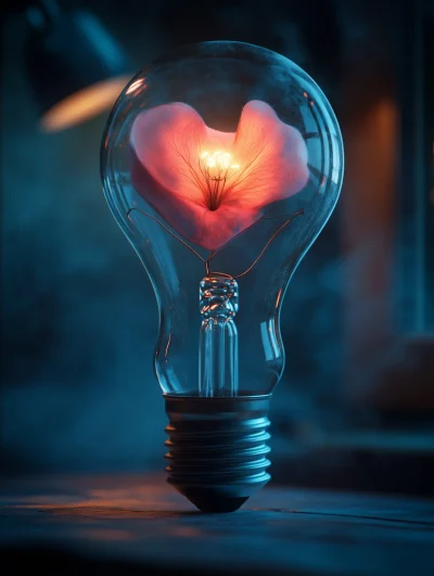 Heart Shaped Light Bulb