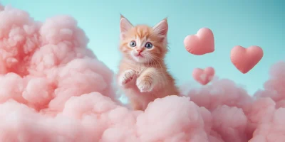 Clumsy Valentine Kitten