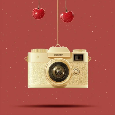 Golden Camera Illustration