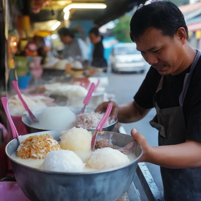 Cendol Sellers at Work