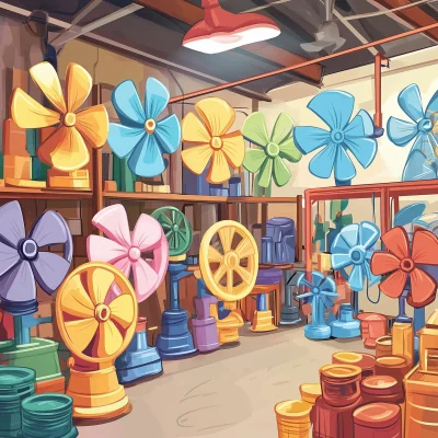 Colorful Factory Fans