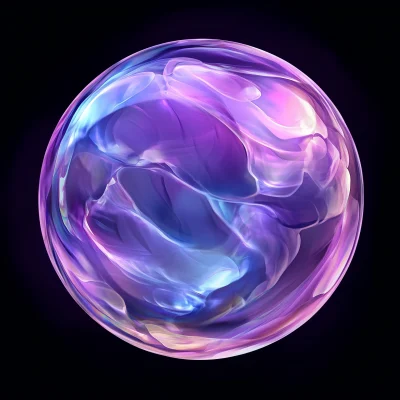 Iridescent Crystal Ball Concept