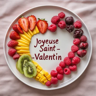 Fresh Heart-Shaped Fruit Plate