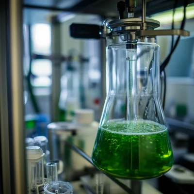 Laboratory Bioreactor with Green Liquid