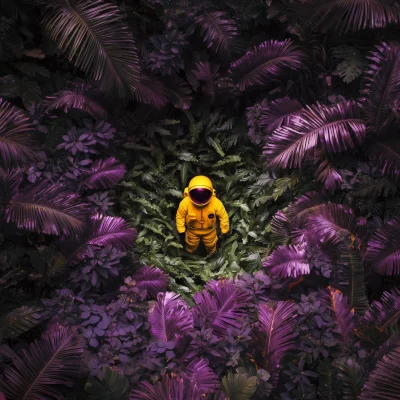 Astronaut in Mirror Maze